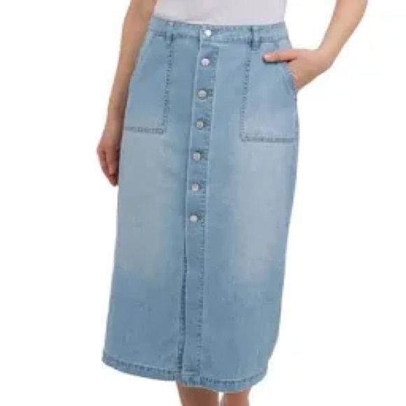 Wrangler Light Blue Denim Pencil Skirt - Picture 1 of 8